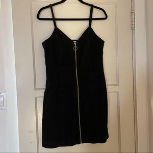 Topshop Denim Zip Dress